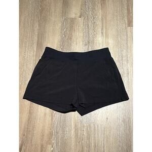 Athleta Trekkie North Shorts Womens 14 Black Drawstring Zipper Pockets EUC